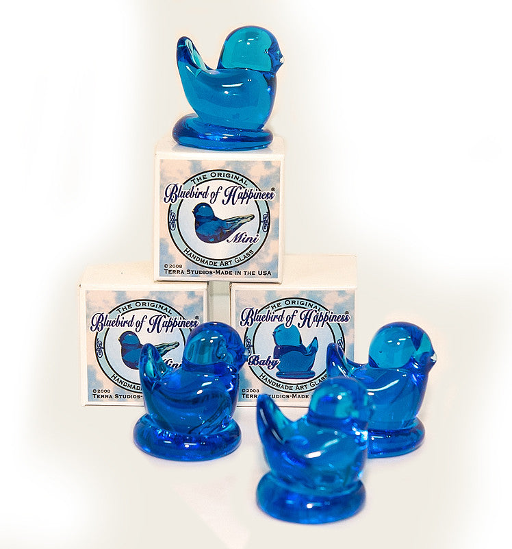 The Bluebird of Happiness - Unique Glass Figurines - Send A Hug The Bluebird of Happiness - Unique Glass Figurines - Send A Hug