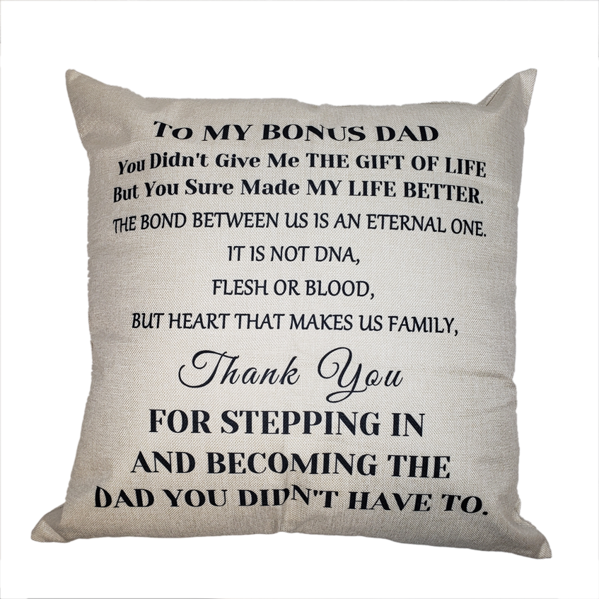 My Bonus Dad Pillow - Unique Pillows - Send A Hug My Bonus Dad Pillow - Unique Pillows - Send A Hug