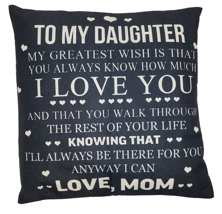 To My Daughter Pillow - Unique Pillows - Send A Hug To My Daughter Pillow - Unique Pillows - Send A Hug