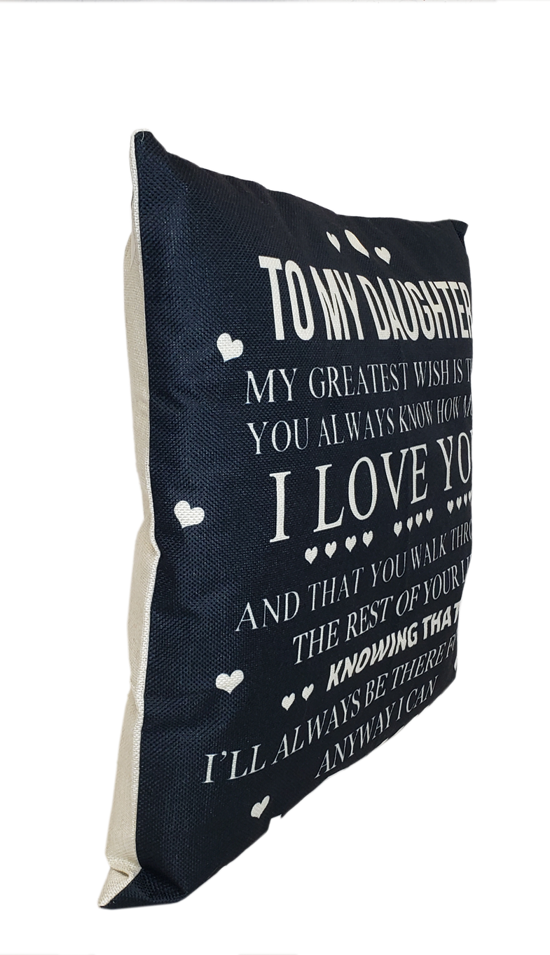To My Daughter Pillow - Unique Pillows - Send A Hug To My Daughter Pillow - Unique Pillows - Send A Hug