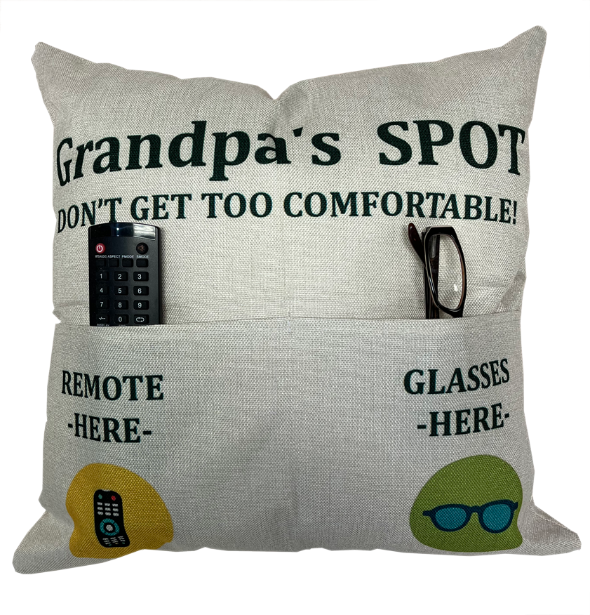 Grandpa's Spot Pillow - Unique Pillows - Send A Hug Grandpa's Spot Pillow - Unique Pillows - Send A Hug