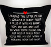 I Hugged This Little Pillow... - Unique Pillows - Send A Hug I Hugged This Little Pillow... - Unique Pillows - Send A Hug
