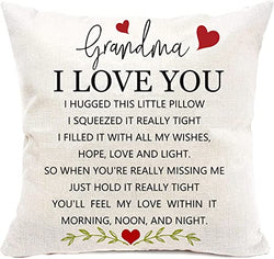 Grandma I Love You Pillow - Unique Pillows - Send A Hug