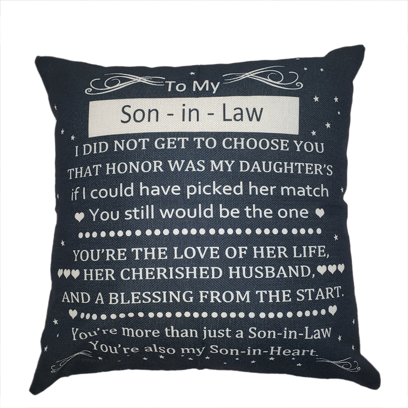 Son-In-Law Pillow - Unique Pillows - Send A Hug Son-In-Law Pillow - Unique Pillows - Send A Hug
