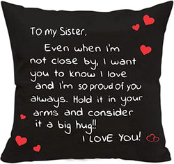 To My Sister Pillow - Unique Pillows - Send A Hug