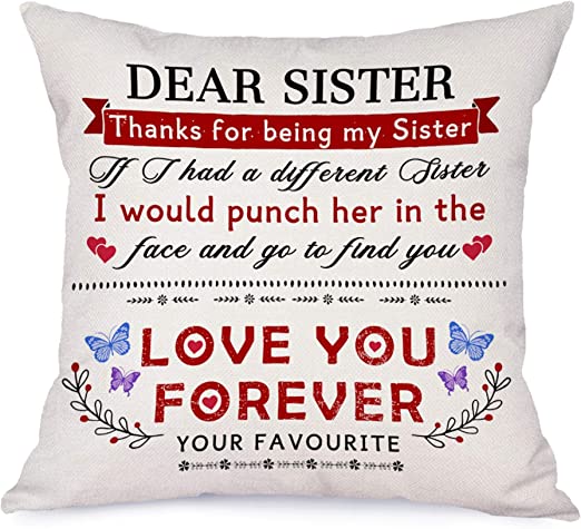 Dear Sister Pillow - Unique Pillows - Send A Hug