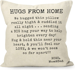 Hugs From Home Pillow - Unique Pillows - Send A Hug