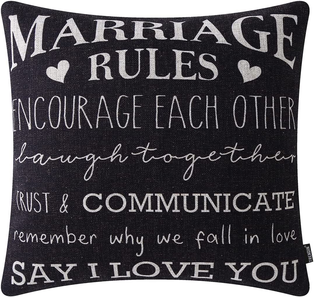 Marriage Rules Pillow - Unique Pillows - Send A Hug