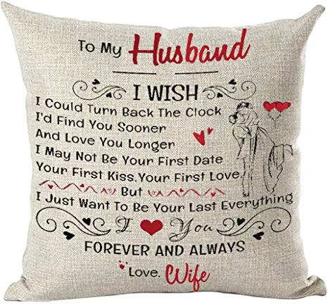 To My Husband Pillow - Unique Pillows - Send A Hug