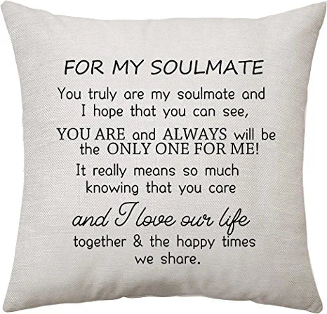 For My Soulmate Pillow - Unique Pillows - Send A Hug