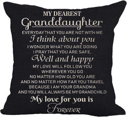 My Dearest Granddaughter Pillow - Unique Pillows - Send A Hug